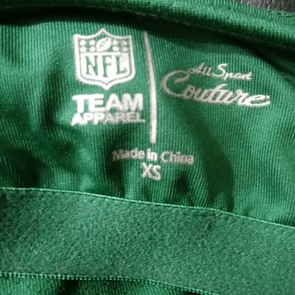 NFL All Sport Couture New York Jets Green Mesh Long Sleeve Top -G - Picture 7 of 7